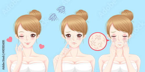 woman with skincare problem
