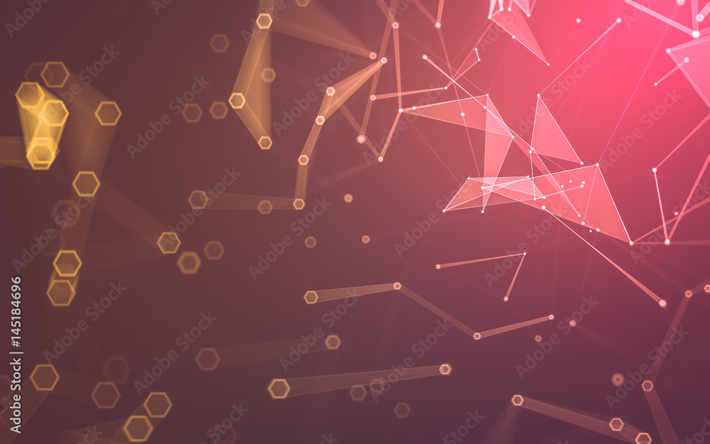 Abstract polygonal space low poly dark background, 3d rendering Abstract polygonal space low poly dark background, 3d rendering