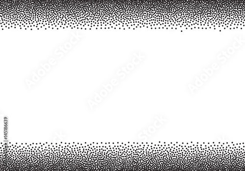 Dotwork gradient background, black and white scattered stipple dots