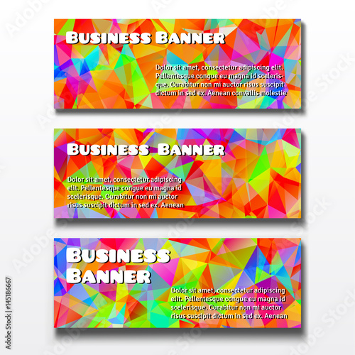 Set of three business banners