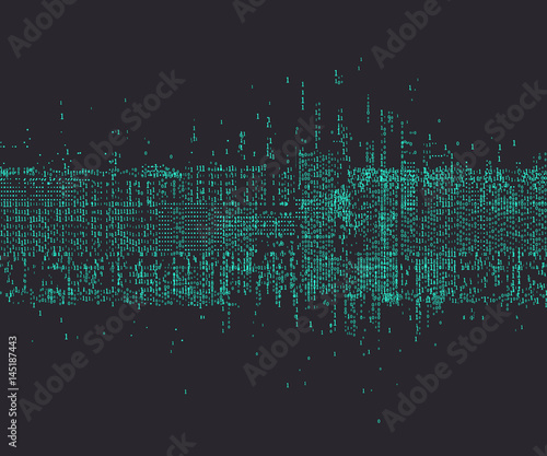 An abstract background consisting of binary numbers.