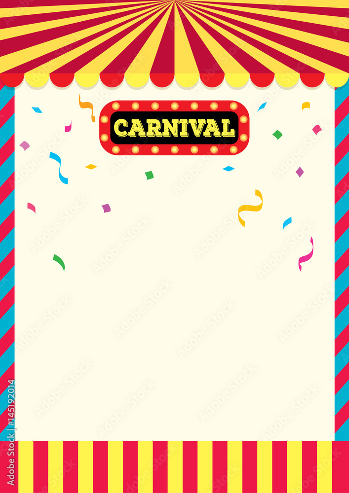 Obraz premium Carnival sign and frame design background.