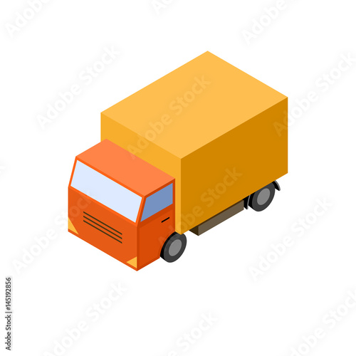 Truck. Isometric car.  Auto icon.