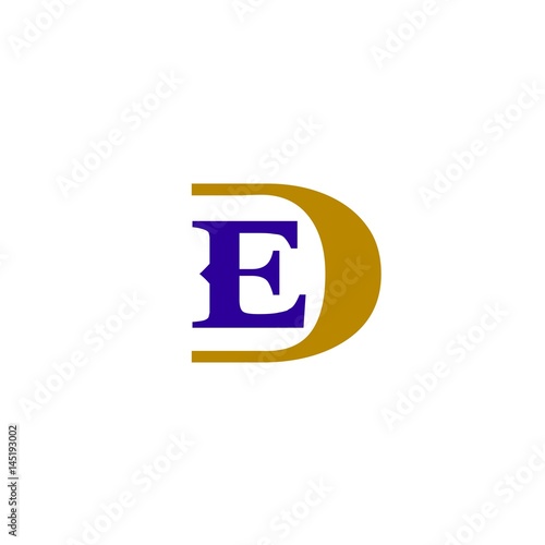 letter ED logo vector