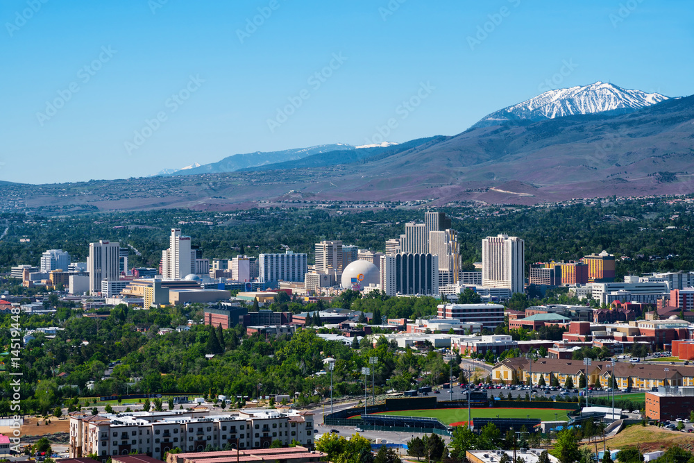 Reno, Nevada skyline  - obrazy, fototapety, plakaty 