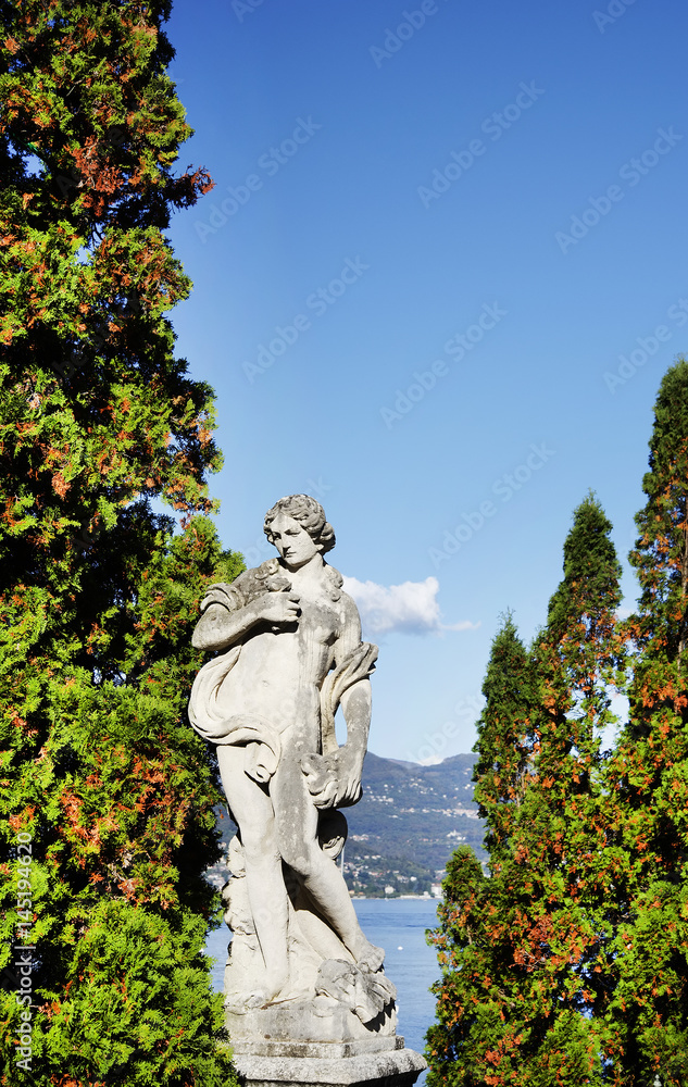 Architectural detail on the shore of Lago Maggiore, Stresa town, Italy, Europe, end October 2016

