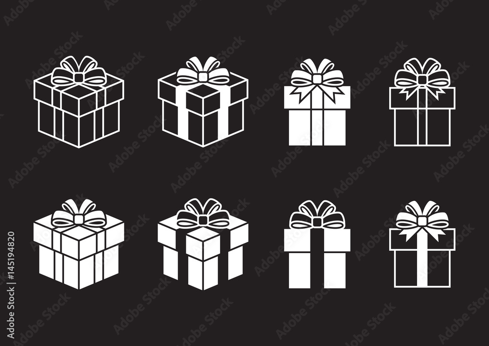 Gift icons set Gift icons set