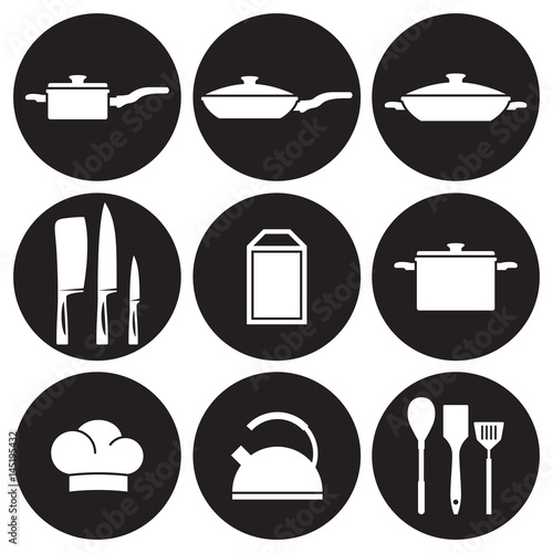 Restaurant icons set