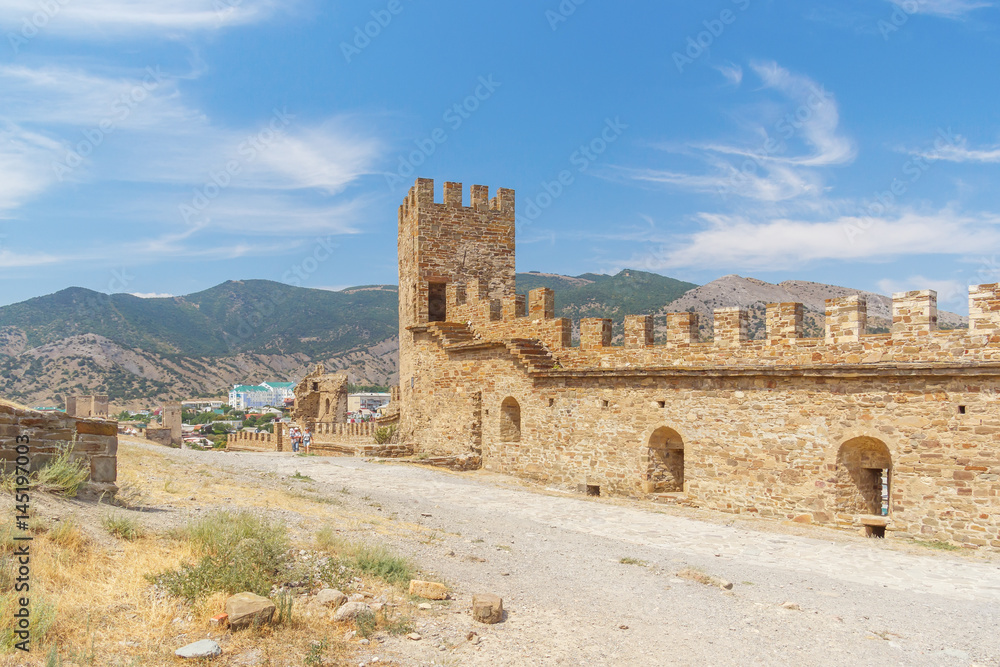 Башня Коррадо Чикало в Генуэзской крепости в Судаке, Крым