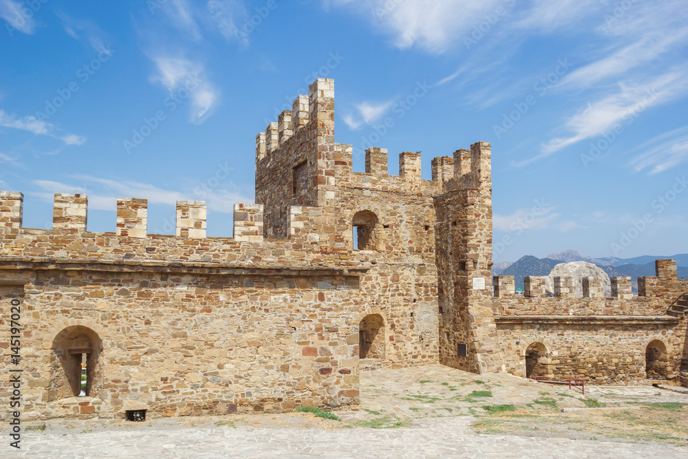 Башня изнутри в Генуэзской крепости в Судаке, Крым