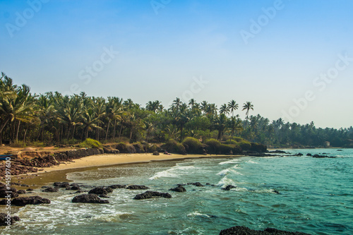Wild beach in Maharashtra state, India, Arabian sea