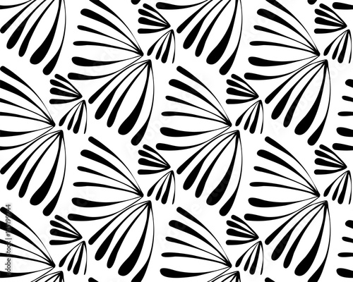 Abstract seamless background pattern . Monochrome vector illustration.