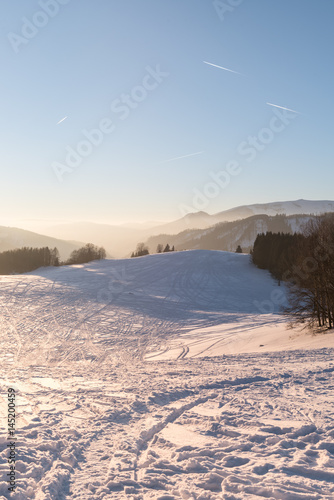 Snow panorama in mountains © elpucik