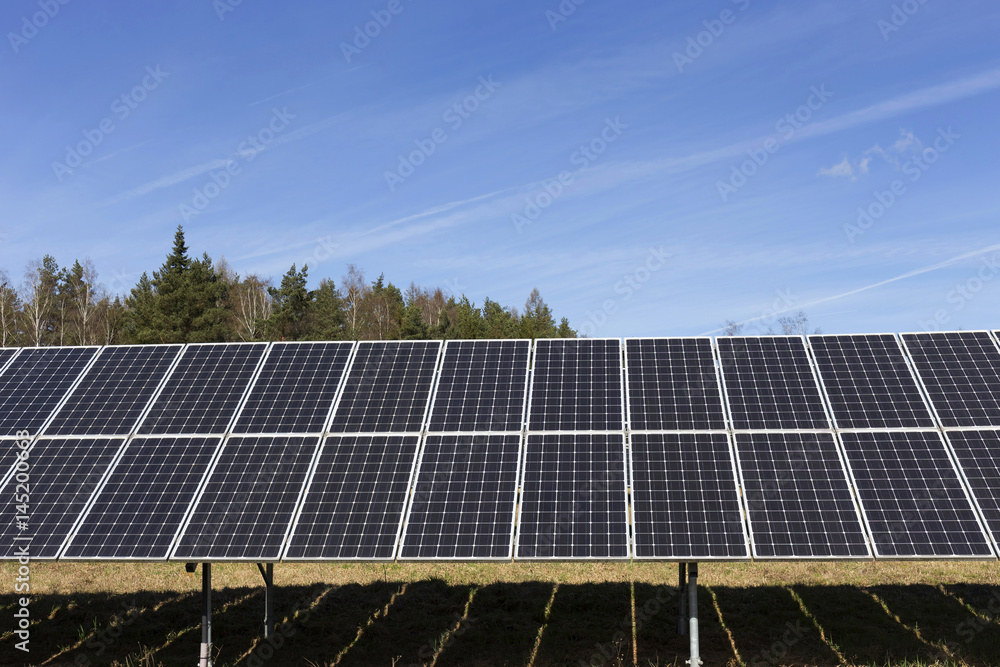 Solar Power Station in the spring Nature Solar Power Station in the spring Nature