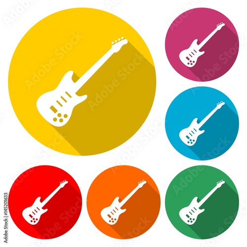 Electric guitar icon - Illustration