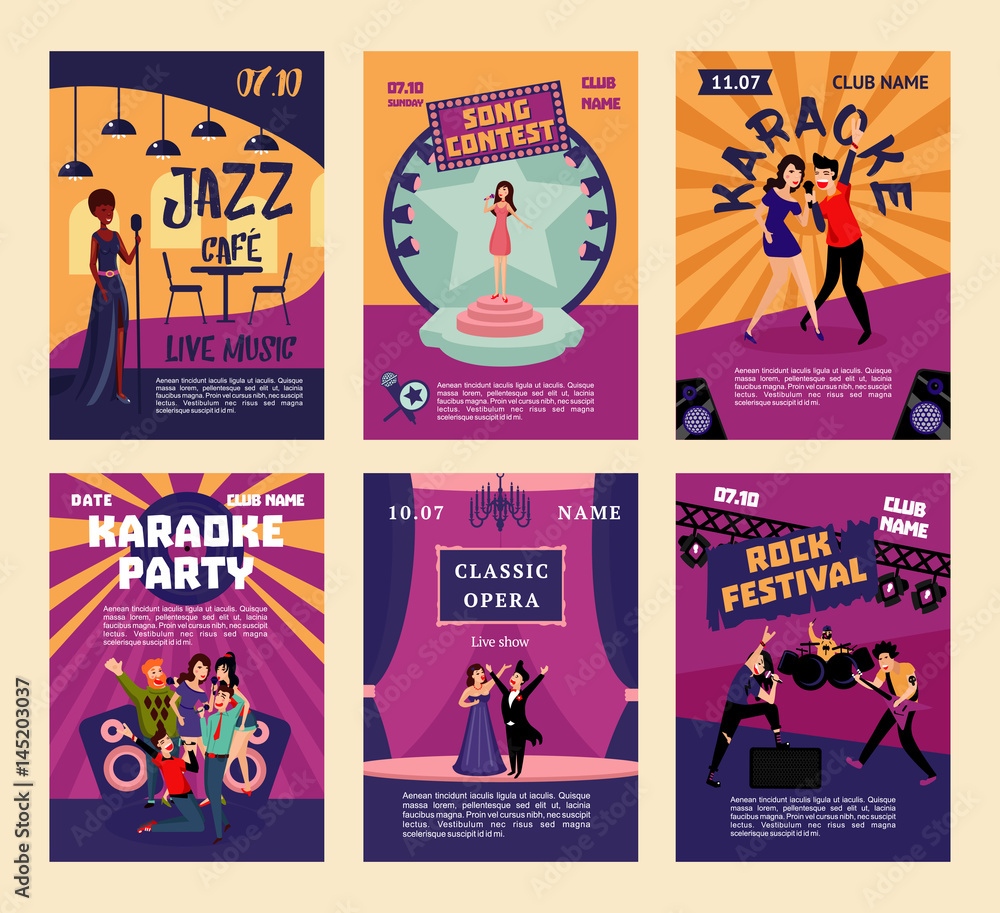 Music Entertainment And Karaoke Posters