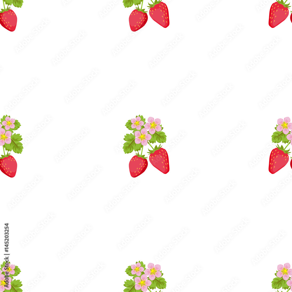 いちご 苺 柄イラストの壁紙 ホワイト 白 Stock ベクター Adobe Stock いちご 苺 柄イラストの壁紙 ホワイト 白 Stock ベクター Adobe Stock