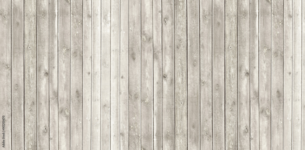 Vintage whitewash painted rustic old wooden  plank wall  textured background. Faded natural wood board panel structure. - obrazy, fototapety, plakaty 