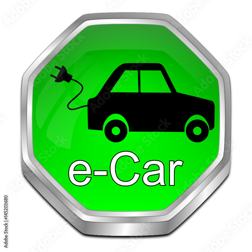 e-Car Button - 3D illustration