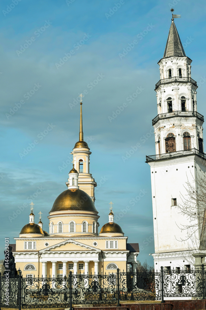  Demidov's leaning tower and Transfiguration Cathedral.