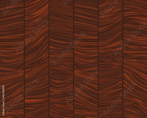 Dark wooden texture. Vector illustration. Parquet element. Redwood