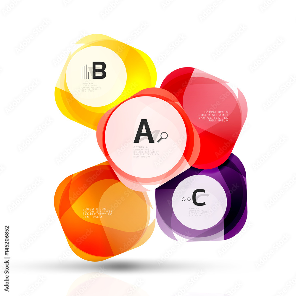 Futuristic flying squares, abstract background template