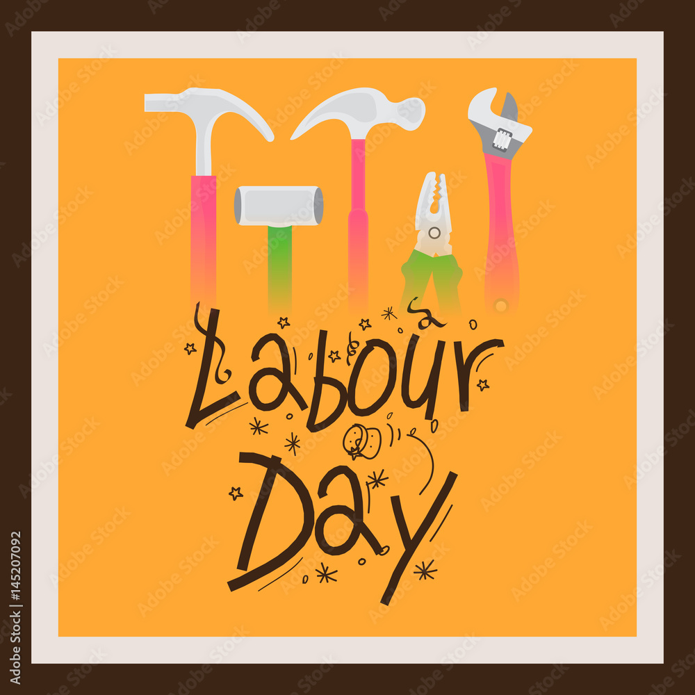 Obraz premium Happy Labour Day.