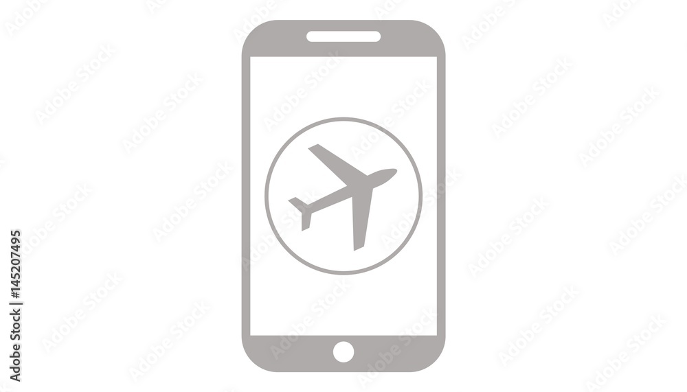 Illustration of smartphone apps icon. Mobile airlines Illustration of smartphone apps icon. Mobile airlines