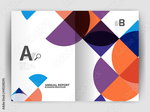 Abstract circle design business annual report print template