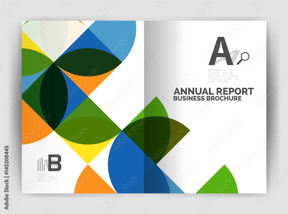 Abstract circle design business annual report print template
