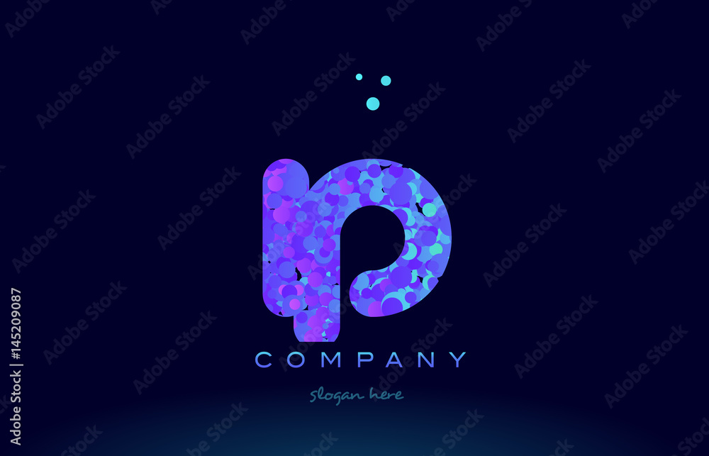 ip i p bubble circle dots pink blue alphabet letter logo icon vector ip i p bubble circle dots pink blue alphabet letter logo icon vector