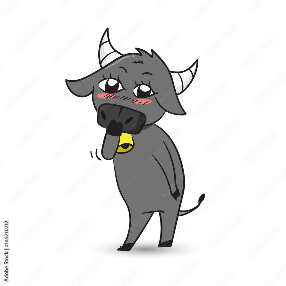 Buffalo standing on two legs cartoon character Buffalo standing on two legs cartoon character