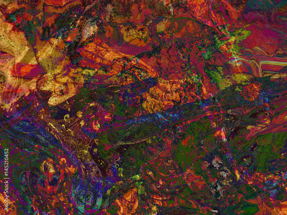 Naklejka premium Abstract art. Creative abstract hand painted background, wallpaper, texture, close-up fragment of acrylic painting on canvas with brush strokes. Modern art. Contemporary art. Glitch.