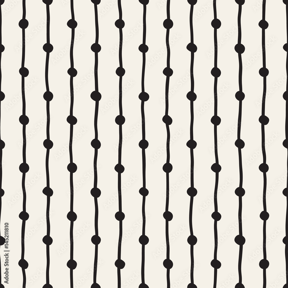 Vector Seamless Childlike Pattern. Monochrome Hand Drawn Geometric Shapes Texture Vector Seamless Childlike Pattern. Monochrome Hand Drawn Geometric Shapes Texture