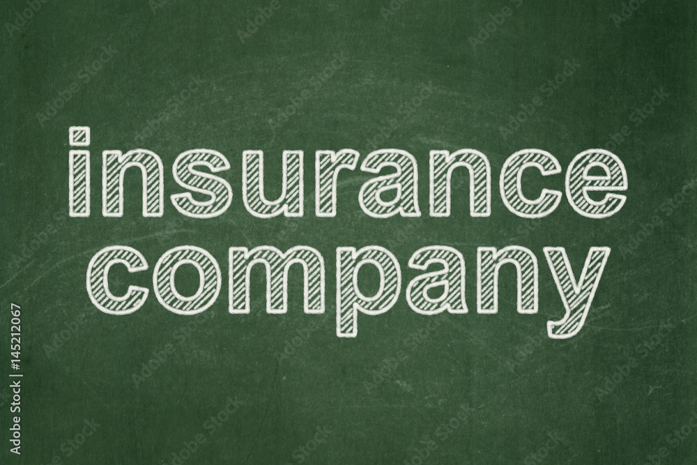 Obraz premium Insurance concept: Insurance Company on chalkboard background