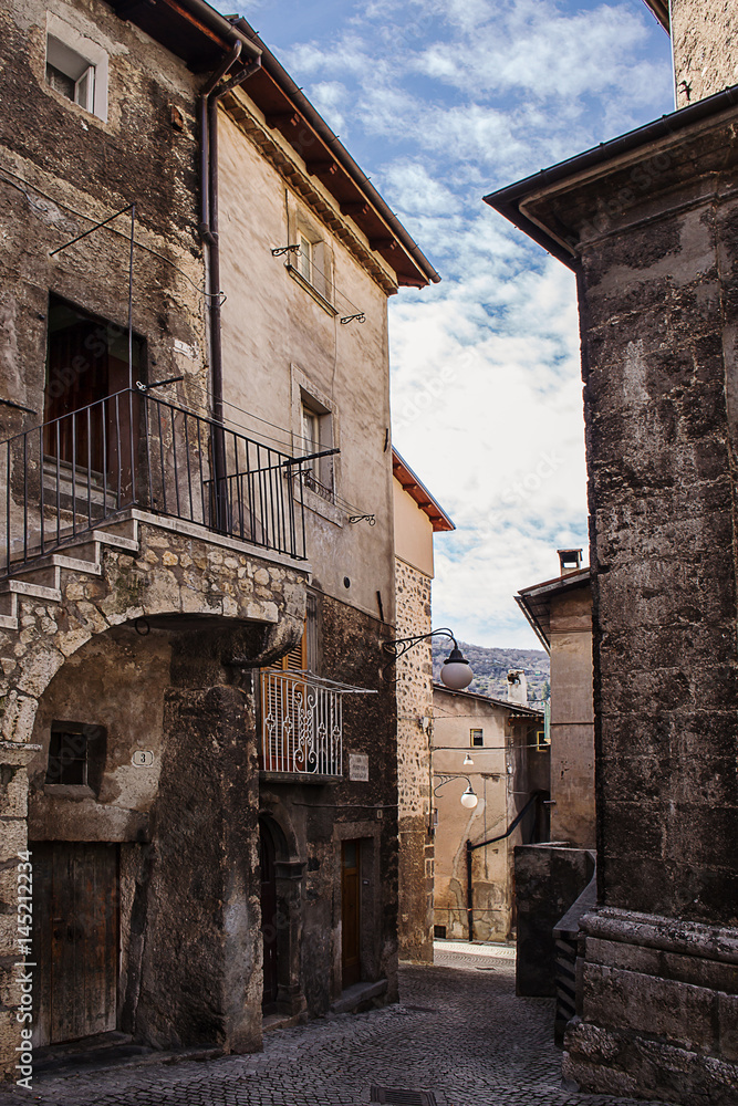 Scanno glimpse with typical architecture