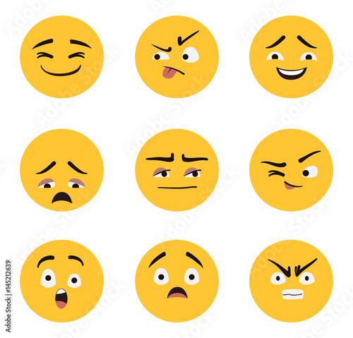 Set of Emoji vector design no2.