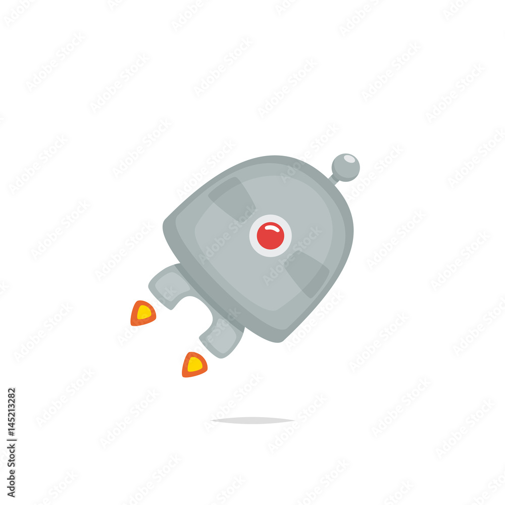 Fototapeta premium Robot rocket vector