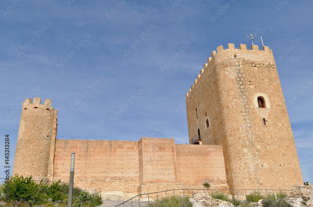 Vista del castillo de Jumilla
