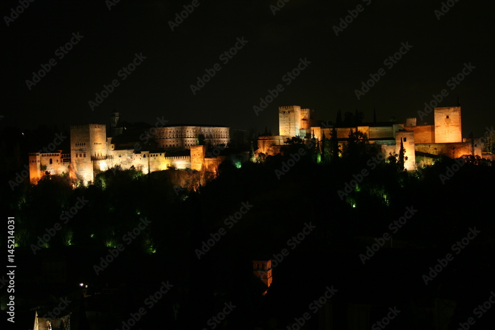 Alhambra Granada night Mirador San Nicolas