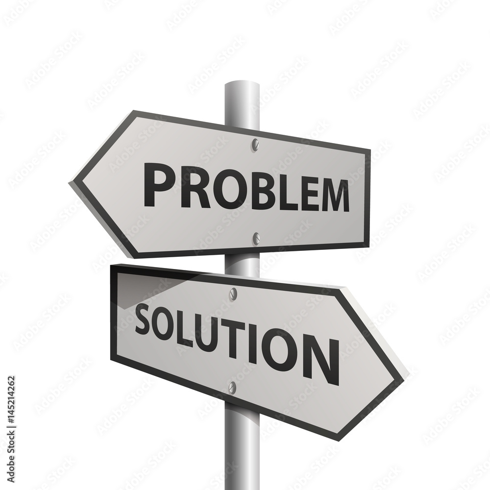Column direction problem solution on the white background. Vector illustration Column direction problem solution on the white background. Vector illustration