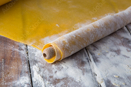 Sfoglia -  making italian handmade pasta photo