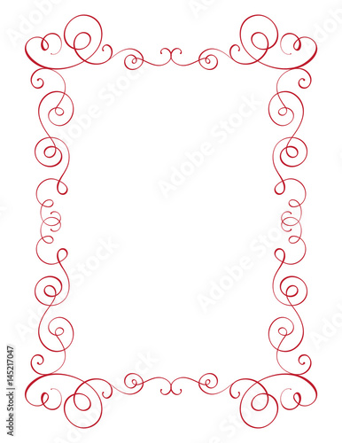 square flourish calligraphy vintage frame. Illustration vector hand drawn EPS 10