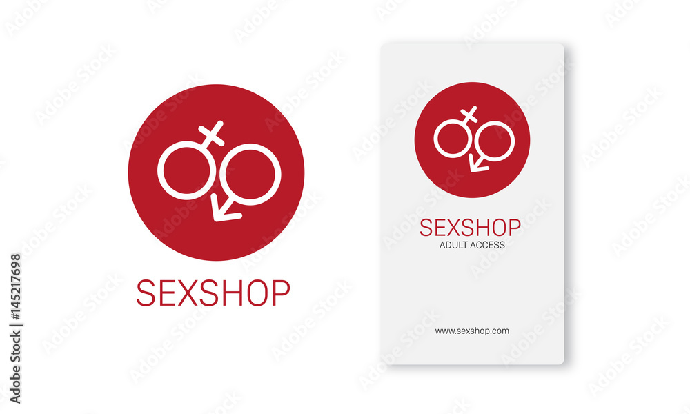 Cute Sex shop logo and badge design template. Sexy label - Adult store  symbol. Stock Vector | Adobe Stock