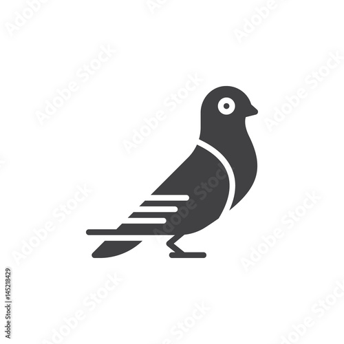 Print op canvas Carrier pigeon icon vector, filled flat sign, solid pictogram isolated on white