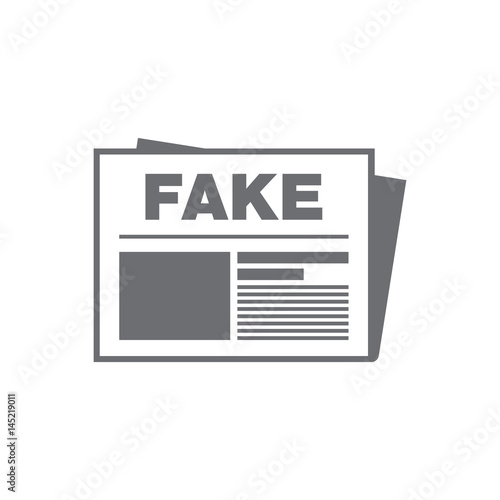 Fake News newspaper vector icon