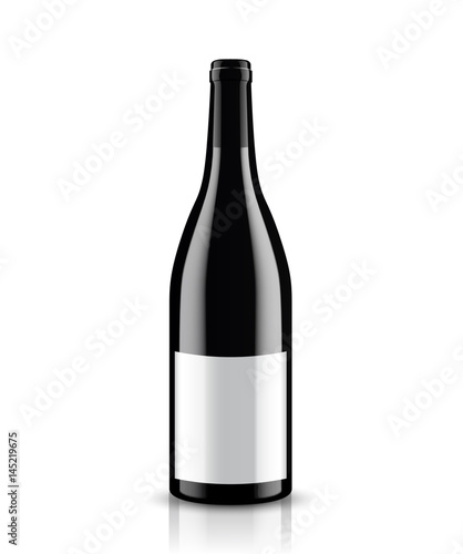 Mockup wine bottle. vector design.