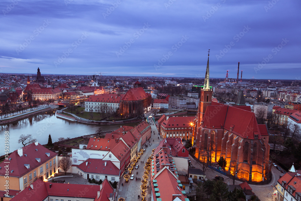 Obraz premium Wroclaw aerial view, Poland, Europe