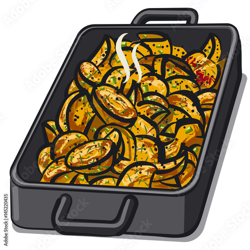 baked grilled potatoes