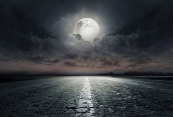road in the night